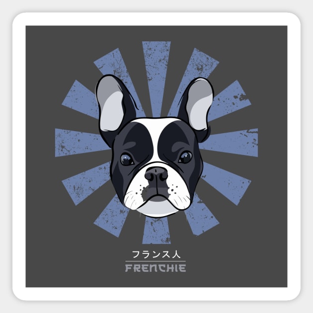 Frenchie Retro Japanese French Bulldog Sticker by Nova5